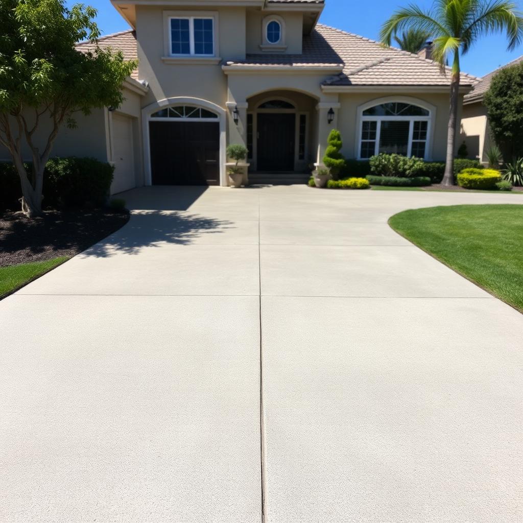 Concrete driveway